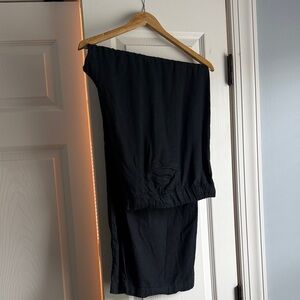 Linen & Rayon Black Pants